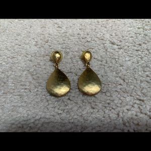 Hammered gold earrings